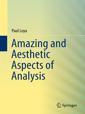 cover image of Amazing and Aesthetic Aspects of Analysis